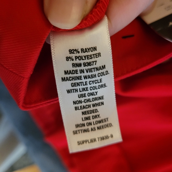 Worthington Women's Red Wide-Leg Pants Size 18P - Picture 7 of 11